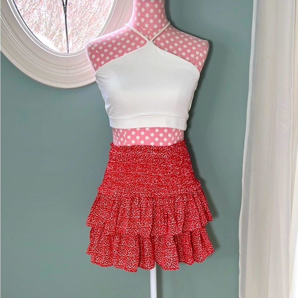 We’re All Pretty Girls Tiered Ruffled Skirt Size S